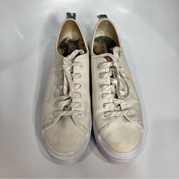 Keds Triple Up white canvas platform Sneakers size 8.5 - Picture 2 of 11